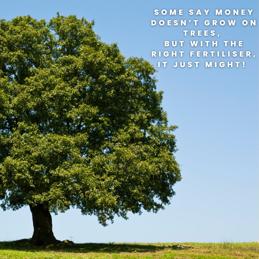 Some say money doesn’t grow on trees, but with the right fertiliser, it just might!  Invest in your soil, and watch your crops and business flourish. #GrowthGameStrong