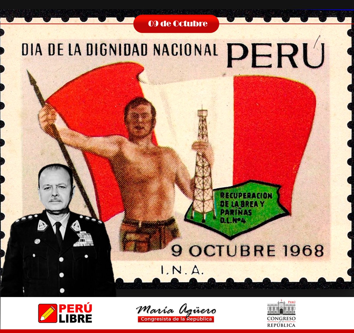 MariaAguerogut1's tweet image. #EFEMERIDES | 🇵🇪 #DíadelaDignidadNacional.
El 9 de octubre de 1968 se nacionalizó el petróleo y la Refinería de Talara de manos de la International Petroleum Company. Hoy, quienes sirven a las transnacionales corruptas buscan privatizar #Petroperú. ¡No pasará!
#NoALaPrivatización