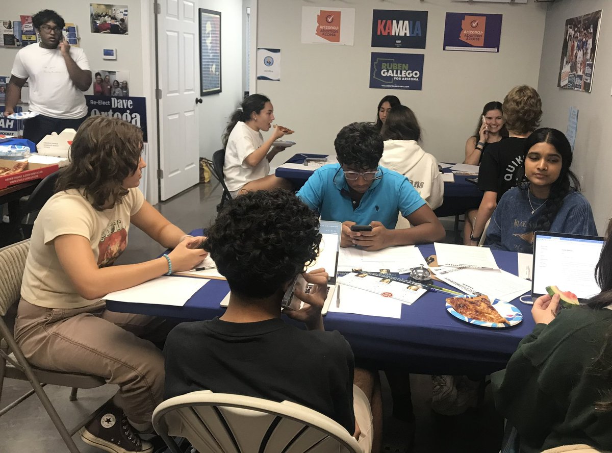 AZLD4Dems's tweet photo. Thank you Gen-Z #FallInterns for finishing the #AZLD4 undecided call list & securing over 40 votes for our pro-education candidates: @KarenGreshamAZ, @KelliButlerAZ & @ChristinePMarsh! 👏🔥
We love your total embrace of #GOTV! 😂 #NorthValleyDemocrats https://t.co/864OwURKba