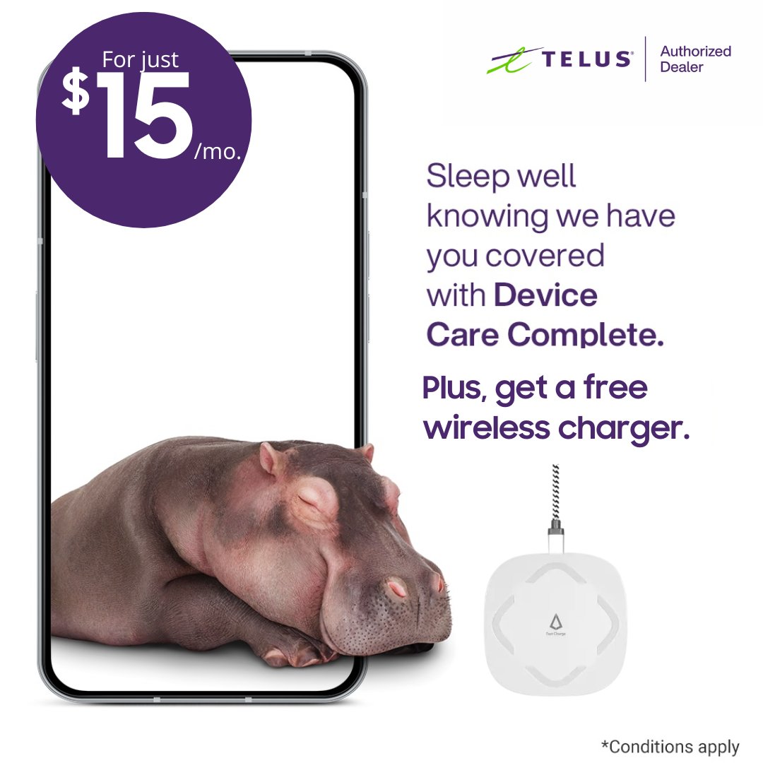 Sleep well knowing we have you covered with Device Care Complete.

Plus, get a free wireless charger. Find out if you qualify today: hubs.li/Q02SM67r0