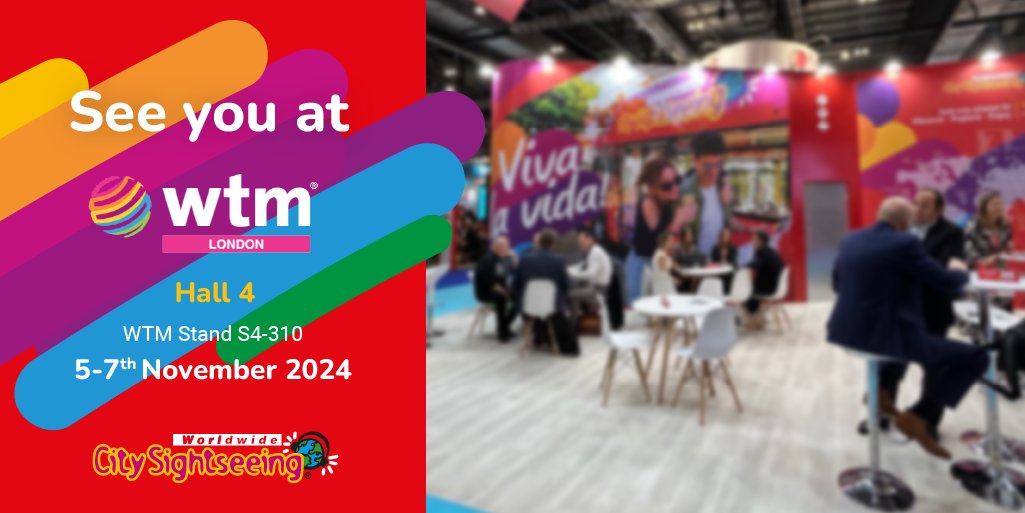 City Sightseeing (@cityssworldwide) on Twitter photo It's that time of year again!
<a href="/WTM_London/">World Travel Market (WTM) London</a> World Travel Market London is just around the corner!
Looking forward to connect with all the partners!
📅 5-7th November 2024
📍 Hall 4 Stand S4-310
See you there!
#WTMLDN It's that time of year again!
<a href="/WTM_London/">World Travel Market (WTM) London</a> World Travel Market London is just around the corner!
Looking forward to connect with all the partners!
📅 5-7th November 2024
📍 Hall 4 Stand S4-310
See you there!
#WTMLDN
