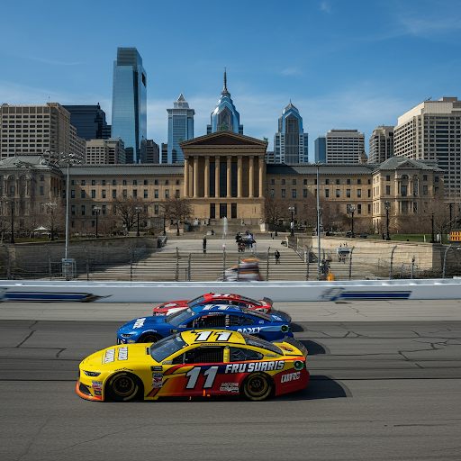 DylanRCoyle's tweet photo. The @NASCAR_Xfinity Philadelphia Street Race when, @NASCAR?

---------------

Disclaimer: Images made by @GeminiApp AI https://t.co/jhA4aT65ZU