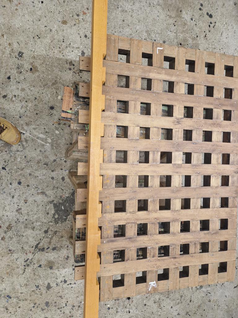 LinxBoatBuilder's tweet image. Been busy working on the rope table repair. Slowly getting there. We were a bit low on appropriate sized opepe :. Scarph joint. Replacing the side where the damage and wasp eaten was. There's a repair to do on the base too. #Joinery #Boatbuilding #Shipwright #Skills #Hartlepool