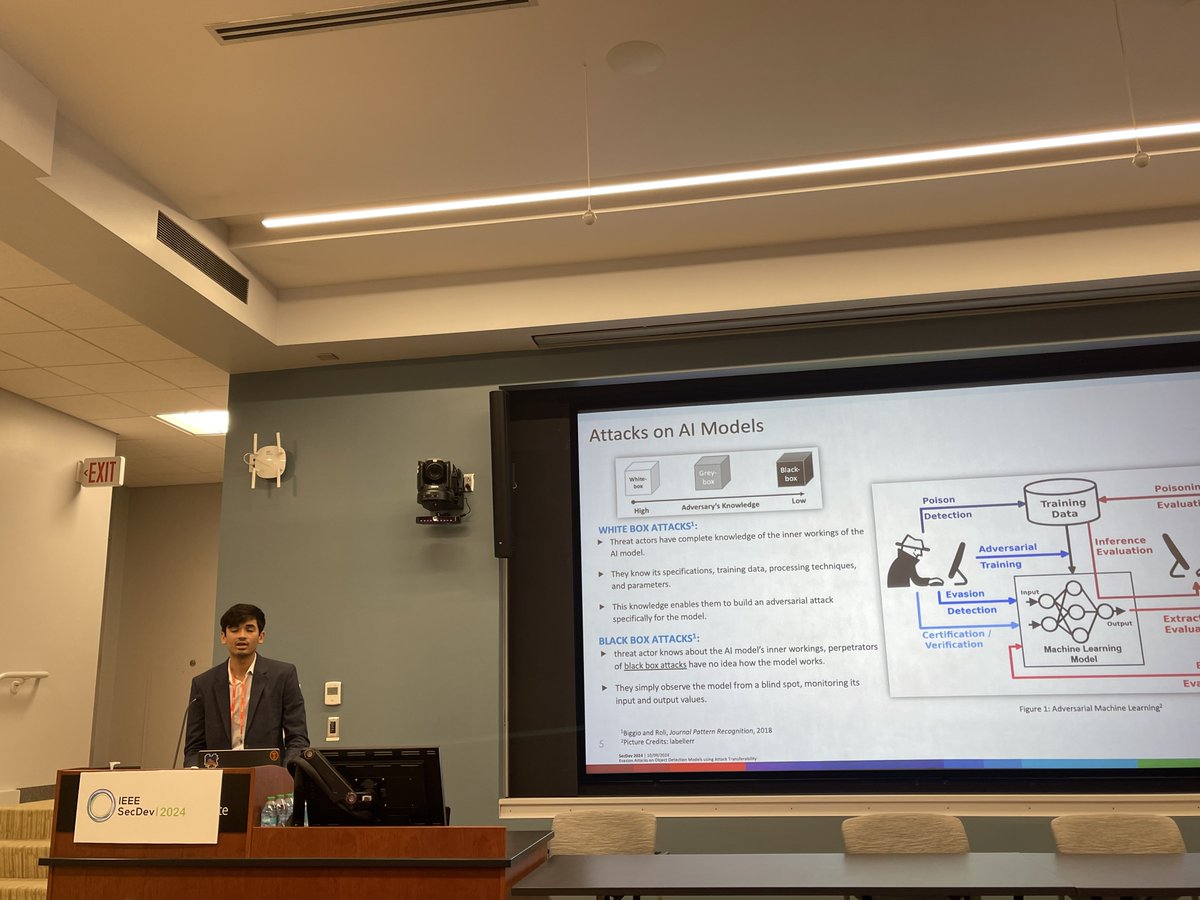 Next on at #IEEESecDev 2024: Evasion Attacks on Object Detection Models using Attack Transferability -- Presented by Harshit Shah!
