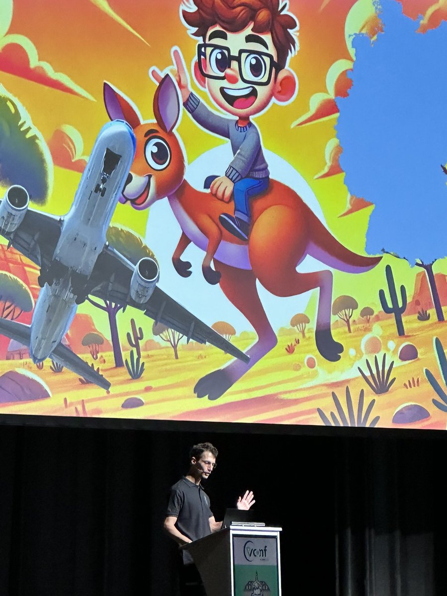 Moose_Said's tweet image. Right now, @LukeDiebold is on stage at @vue_js_de talking about kangaroos! 🔥 jk he’s showing us how awesome @quasarframework is 🚀