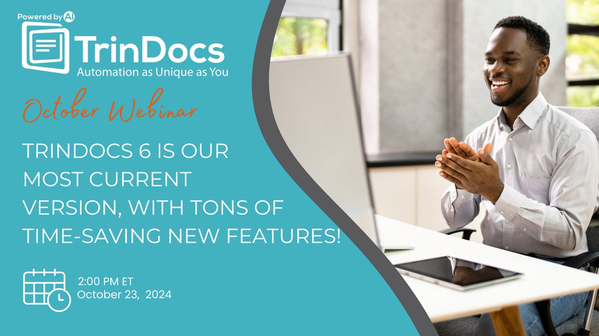 trindocs's tweet image. 💡TrinDocs 6 Is Our Most Current Version, With Tons of Time Saving New Features!

📅 Wednesday, October 23
⌚ 2:00 pm ET
🔗 trindocs.com/resources/#web…

#TrinDocs #APautomation #DocumentManagement