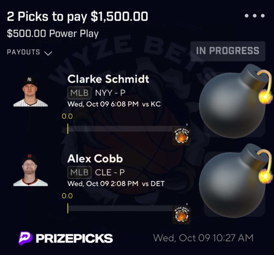 WyzeProps's tweet photo. $1,500 #MLB NUKE PLAY IS POSTED 💣☢️

Sh*ts Hitting 💹

ILL BE GIVING $500 TO SOMEONE WHO LIKES/RT’s IF IT HITS 🤝💚

ACCESS IT BELOW FOR 50% OFF ⤵️
https://t.co/nTb0YzdUa1

#PrizePicks https://t.co/Had7hQ28C2