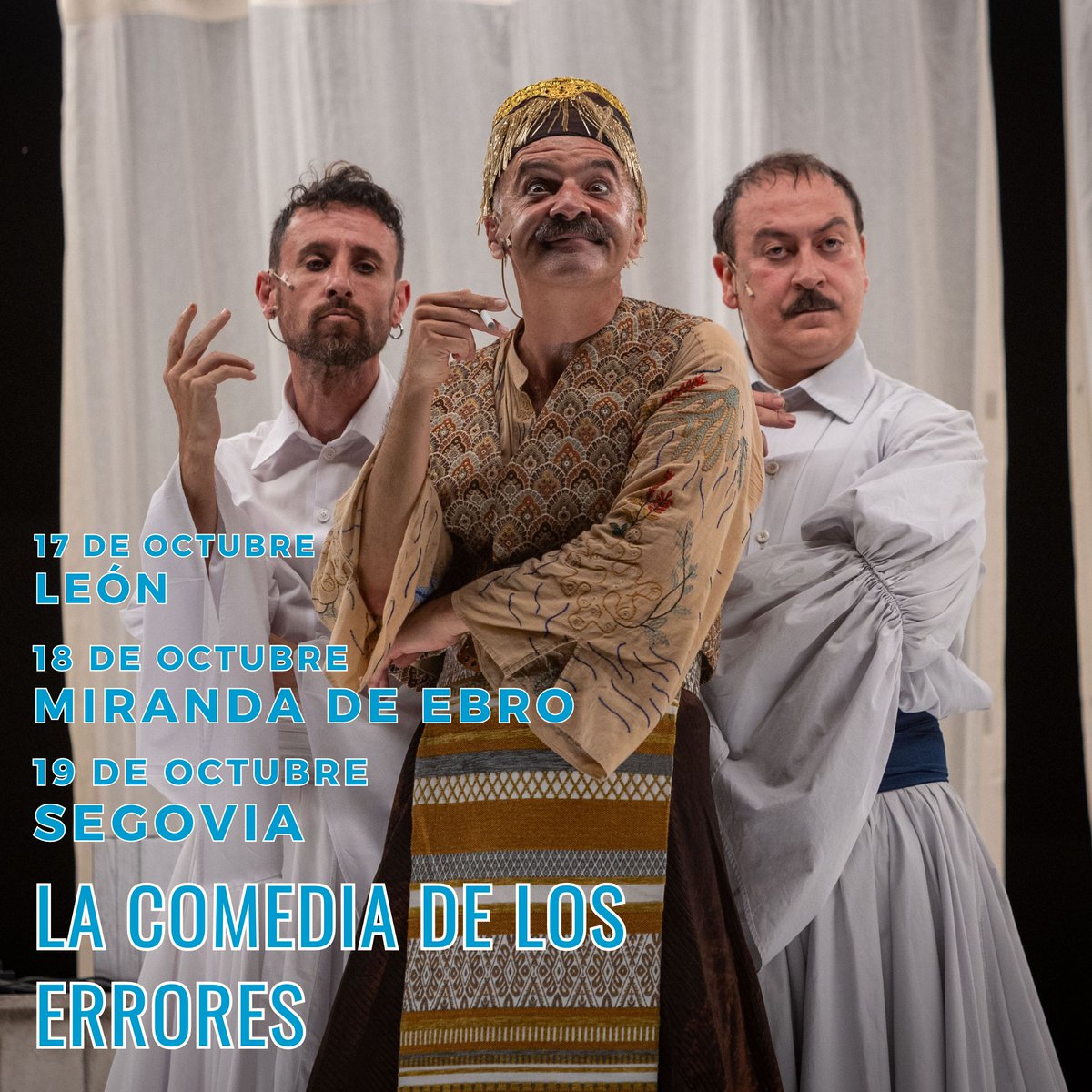 Pentación (@_pentacion_) on Twitter photo #LaComediaDeLosErrores🤣:
📍León: El 17 de octubre en el Auditorio de León
📍Miranda de Ebro: El 18 de octubre en el <a href="/apolo_teatro/">Teatro Apolo</a>
📍Segovia: El 19 de octubre en el <a href="/TJUANBRAVO1/">TEATRO JUAN BRAVO</a>
<a href="/NietoPepon/">Pepon Nieto</a> @Fsotolopez <a href="/santiagomolero/">santiago molero</a> <a href="/sexpeareteatro/">Sexpeare</a> <a href="/MrAvelain/">Avelino Piedad</a> #EstebanGarrido #LaComediaDeLosErrores🤣:
📍León: El 17 de octubre en el Auditorio de León
📍Miranda de Ebro: El 18 de octubre en el <a href="/apolo_teatro/">Teatro Apolo</a>
📍Segovia: El 19 de octubre en el <a href="/TJUANBRAVO1/">TEATRO JUAN BRAVO</a>
<a href="/NietoPepon/">Pepon Nieto</a> @Fsotolopez <a href="/santiagomolero/">santiago molero</a> <a href="/sexpeareteatro/">Sexpeare</a> <a href="/MrAvelain/">Avelino Piedad</a> #EstebanGarrido