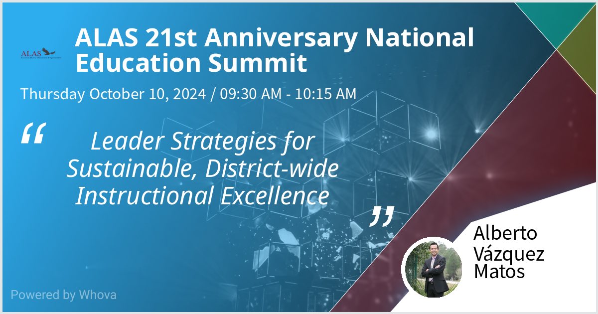 DrAVM2015's tweet photo. I am speaking at ALAS 21st Anniversary National Education Summit. Please check out my talk if you're attending the event!  - via #Whova event app https://t.co/zDMzT8aEUA