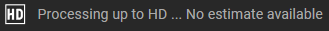 Anyone ever had a YouTube video get stuck on "Processing in HD" for more than a day? The box that usually blinks blue is just staying gray.

<a href="/TeamYouTube/">TeamYouTube</a>
