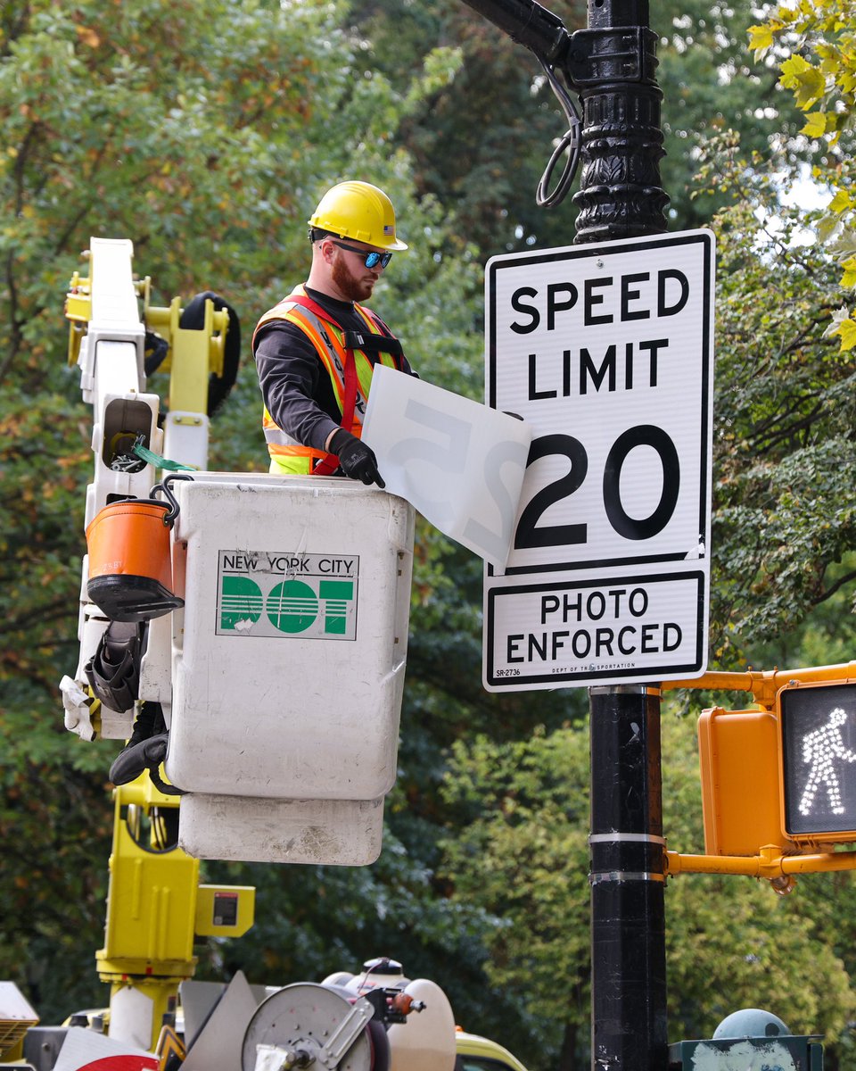 Slower speeds save lives.
 
We've started reducing the speed limit in select locations following the enactment of Sammy’s Law, starting with Prospect Park West. We'll soon implement a Regional Slow Zone in Lower Manhattan &amp; reduce the speed limit on 1.4-miles of Audubon Ave.