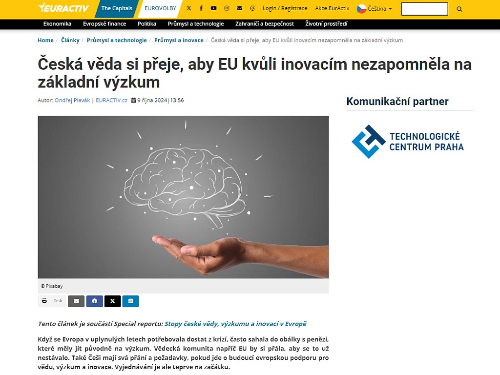 I česká věda chce mít své slovo v přípravě dalšího rámcového programu. Přečtěte si, jak se připravuje: <a href="/EURACTIV_cz/">EURACTIV.cz</a> 
euractiv.cz/section/prumys…
<a href="/HorizonEU_Czech/">Horizon EU Czech</a>