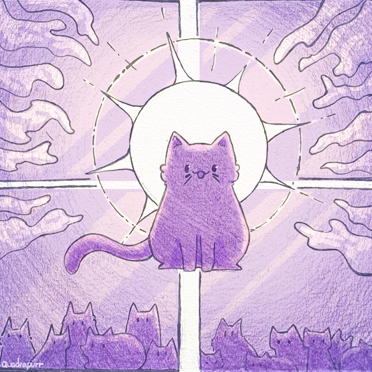 #inktober2024  #Inktober #inktoberday9 

Today's prompt was sun
so i decided to draw cats 
since i thought that i didn't drawn enough cats for Inktober 
(with a sun behind them though to still fit the prompt)