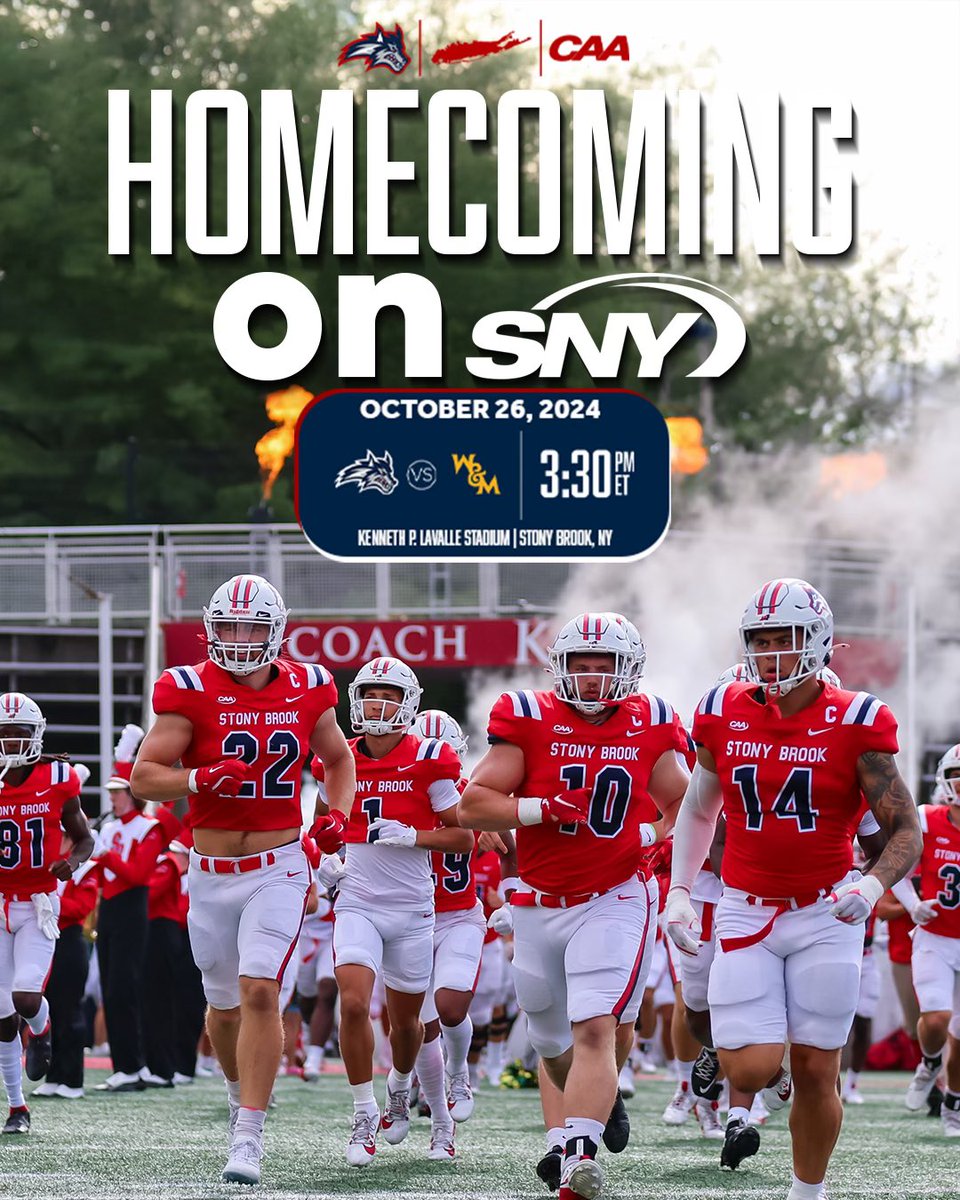 Seawolves on SNY 📺

Our Homecoming game on October 26 will air live on <a href="/SNYtv/">SNY</a>!

📰 → tinyurl.com/yqcmjsdt

🌊🐺 x #As1