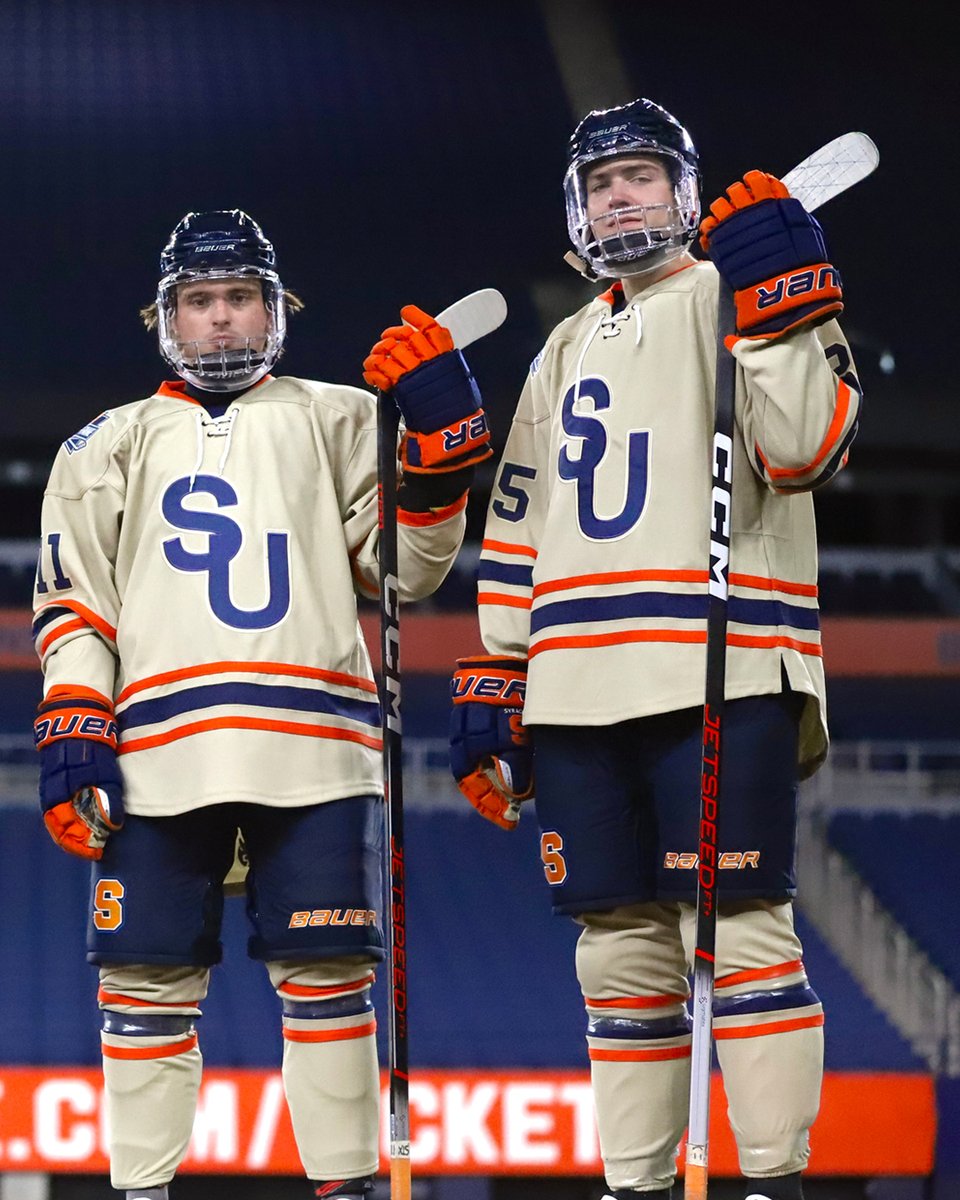 syracusehockey's tweet photo. Throwin’ it back 🔥

Syracuse Mens Hockey will debut these retro inspired jerseys for Hall of Fame Alumni Weekend against the University of Delaware on October 18th &amp; 19th. 30 select jerseys will be available for auction beginning on Tuesday, October 15th.

#FO𝗖𝗨𝗦𝗘D🍊 https://t.co/u0CtWjvtDM