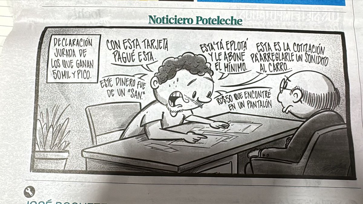 La declaración jurada de alguien que gana 50 mil pesos ( estos 50 pesos me lo encontré en un bolsillo, con esta tarjeta pagué esta )