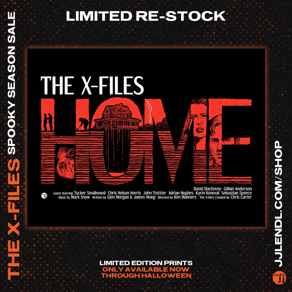Back for a limited time as part of my Spooky Season Sale, it's one of the scariest X-Files episodes ever made. My poster for "Home" is available now while supplies last. #TheXFiles