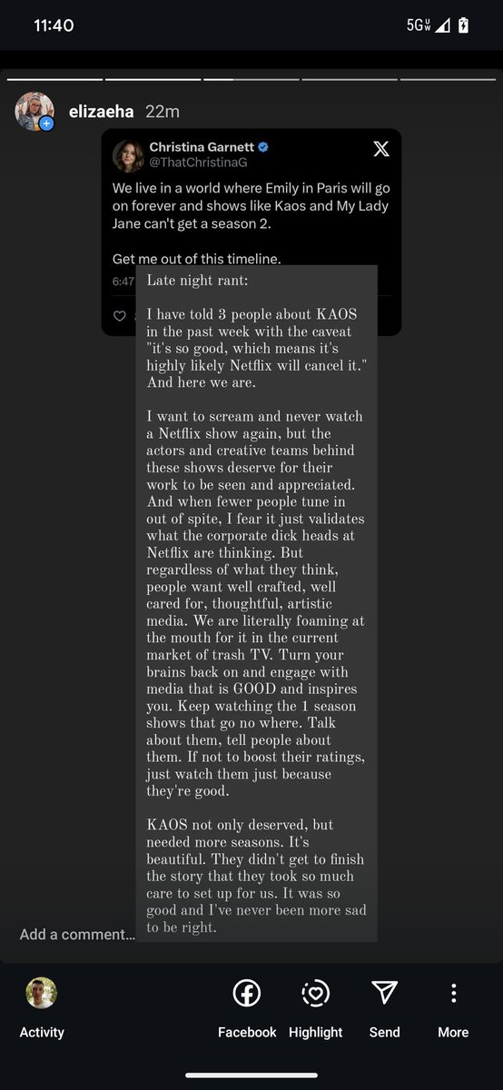 elizaeha_'s tweet image. Sad about #KAOSNetflix 😭