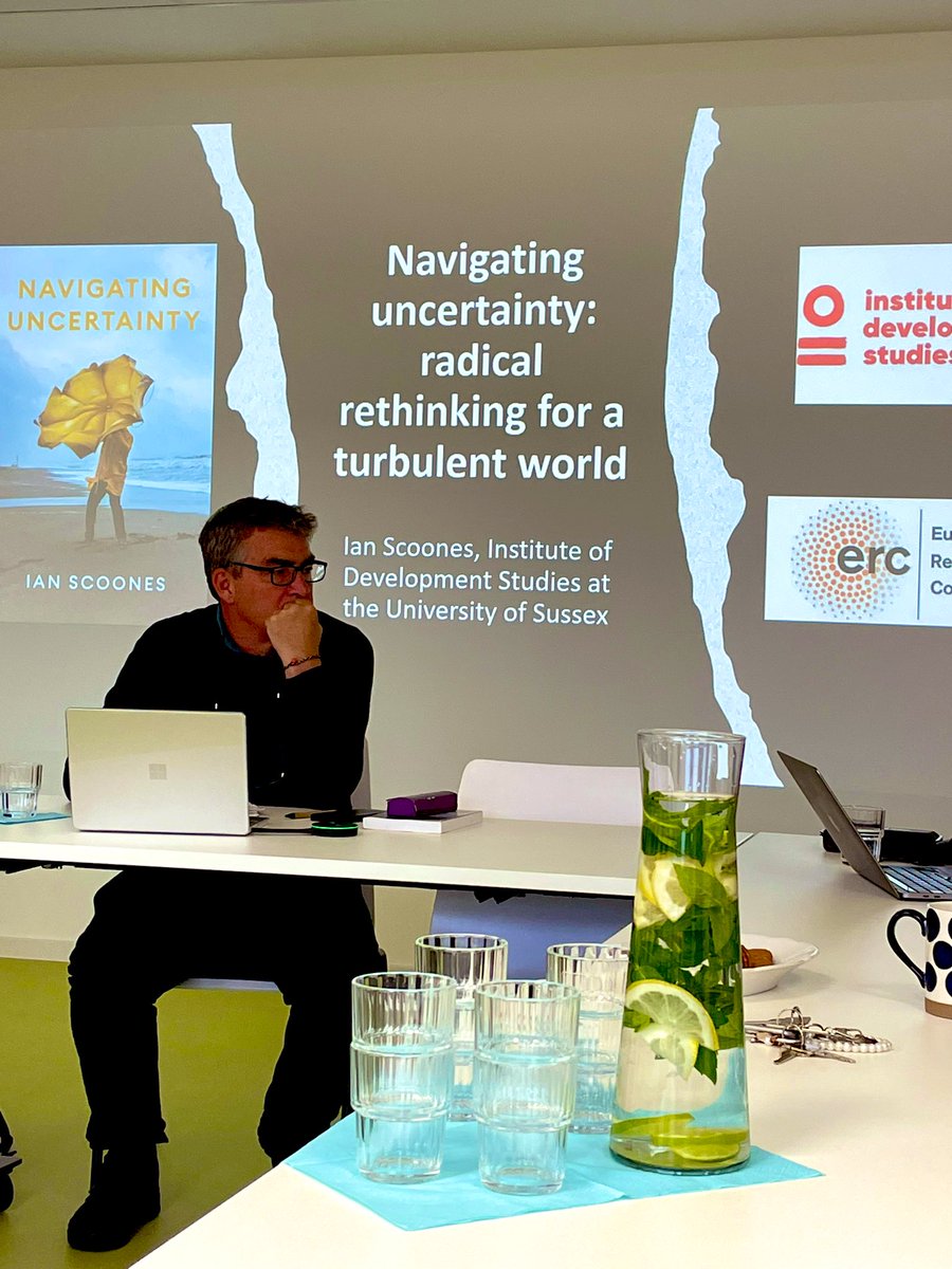 Ina Sieber (@im_sieber) on Twitter photo Its <a href="/IanScoones/">Ian Scoones</a>, reading from his novel book „Navigating Uncertainty“ at the @kasselinstitute, advocating for a pradigm shift from managing risks to embracing uncertainty.
In science, practice and politics.
#UniKassel #MeetTheAuthor Its <a href="/IanScoones/">Ian Scoones</a>, reading from his novel book „Navigating Uncertainty“ at the @kasselinstitute, advocating for a pradigm shift from managing risks to embracing uncertainty.
In science, practice and politics.
#UniKassel #MeetTheAuthor