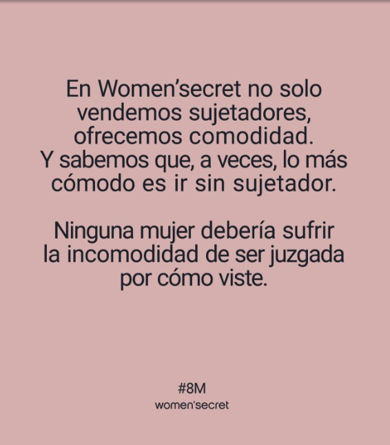 PutosModernos_'s tweet photo. Women Secret defiende la comodidad por encima de todo, incluso de sus propios productos. https://t.co/JHoCAm8aOa