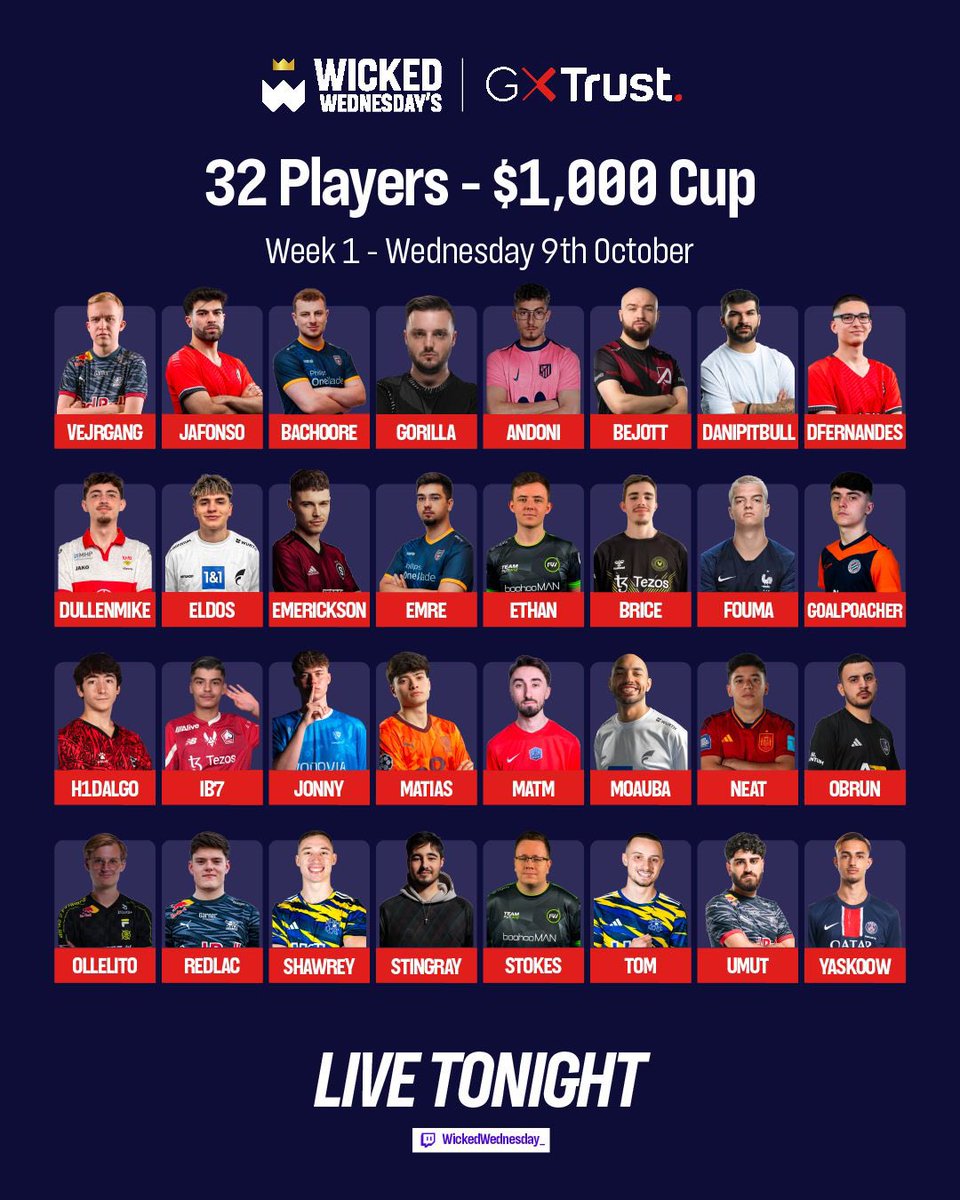 Brandon Smith (@bsmith_esports) on Twitter photo The FIRST official event of EAFC25 ๐คฉ
<a href="/RBLZ_Vejrgang/">Anders Vejrgang</a> ๐ฉ๐ฐ
<a href="/jafonsogv/">Jafonso</a> ๐ต๐น
<a href="/ManuelBachoore/">Manuel Bachoore</a> ๐ณ๐ฑ
<a href="/Huge_Gorilla/">Spencer</a> ๐ด๓ ง๓ ข๓ ฅ๓ ฎ๓ ง๓ ฟ
<a href="/AndoniiPM/">Andoni</a> ๐ช๐ธ
<a href="/bejottFIFA/">Bartosz Jakubowski</a> ๐ต๐ฑ
<a href="/DFernandes066/">DFernandes</a> ๐ต๐น
<a href="/H_1dalgo/">Hidalgo</a> ๐ช๐ธ
<a href="/DullenDike/">DullenMIKE</a> ๐ฉ๐ช
<a href="/xEmerickson/">Emerickson</a> ๐จ๐ฟ
<a href="/EthxnH_/">FUTWIZ EthxnH</a> ๐ด๓ ง๓ ข๓ ฅ๓ ฎ๓ ง๓ ฟ
<a href="/Bricemsnn/">Vitality Brice</a> ๐ซ๐ท
<a href="/fouma__/">Fouma</a> ๐ซ๐ท
<a href="/GoalPoacher_/">Jack</a> ๐ด๓ ง๓ ข๓ ฅ๓ ฎ๓ ง๓ ฟ The FIRST official event of EAFC25 ๐คฉ
<a href="/RBLZ_Vejrgang/">Anders Vejrgang</a> ๐ฉ๐ฐ
<a href="/jafonsogv/">Jafonso</a> ๐ต๐น
<a href="/ManuelBachoore/">Manuel Bachoore</a> ๐ณ๐ฑ
<a href="/Huge_Gorilla/">Spencer</a> ๐ด๓ ง๓ ข๓ ฅ๓ ฎ๓ ง๓ ฟ
<a href="/AndoniiPM/">Andoni</a> ๐ช๐ธ
<a href="/bejottFIFA/">Bartosz Jakubowski</a> ๐ต๐ฑ
<a href="/DFernandes066/">DFernandes</a> ๐ต๐น
<a href="/H_1dalgo/">Hidalgo</a> ๐ช๐ธ
<a href="/DullenDike/">DullenMIKE</a> ๐ฉ๐ช
<a href="/xEmerickson/">Emerickson</a> ๐จ๐ฟ
<a href="/EthxnH_/">FUTWIZ EthxnH</a> ๐ด๓ ง๓ ข๓ ฅ๓ ฎ๓ ง๓ ฟ
<a href="/Bricemsnn/">Vitality Brice</a> ๐ซ๐ท
<a href="/fouma__/">Fouma</a> ๐ซ๐ท
<a href="/GoalPoacher_/">Jack</a> ๐ด๓ ง๓ ข๓ ฅ๓ ฎ๓ ง๓ ฟ