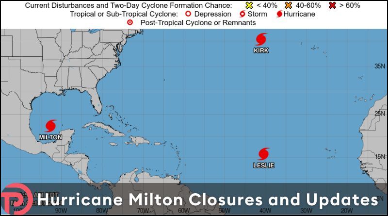 HURRICAN MILTON ALERTS: Walt Disney World, Universal Orlando, SeaWorld, Busch Gardens, Aquatica, Discovery Cove, Legoland Florida, and airport closures due to Hurricane Milton. Be safe and follow the instructions of the cast members. #hurricanemilton theugseries.com/4dGTcAn