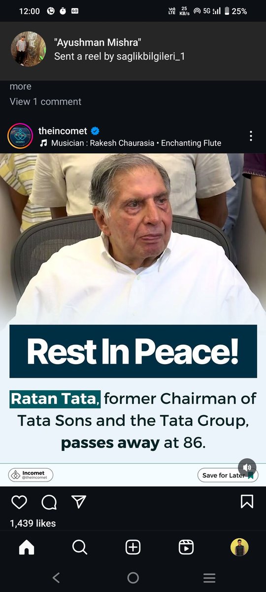 ModiSarkar_2014's tweet photo. #RatanTata passed away. https://t.co/h8csf8YbwR
