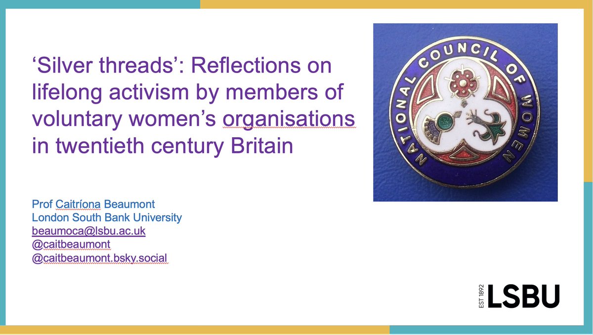 Prof Caitríona Beaumont (@caitbeaumont) on Twitter photo All set for my talk tomorrow online at 7pm on significance of lifelong activism by women campaigning for gender equality in organisations including <a href="/NCWGB/">National Council of Women GB</a> and Six Point Group. Interested? Book to come along 😊. <a href="/Activism23/">Women's Grassroots Activism Research Network</a> <a href="/WomensHistNet/">Women's History Network - at Bluesky and LinkedIn</a> <a href="/LSBU_LSS/">School of LSS</a> <a href="/LSBU/">London South Bank University - LSBU</a>
eventbrite.com/e/lifelong-act… All set for my talk tomorrow online at 7pm on significance of lifelong activism by women campaigning for gender equality in organisations including <a href="/NCWGB/">National Council of Women GB</a> and Six Point Group. Interested? Book to come along 😊. <a href="/Activism23/">Women's Grassroots Activism Research Network</a> <a href="/WomensHistNet/">Women's History Network - at Bluesky and LinkedIn</a> <a href="/LSBU_LSS/">School of LSS</a> <a href="/LSBU/">London South Bank University - LSBU</a>
eventbrite.com/e/lifelong-act…