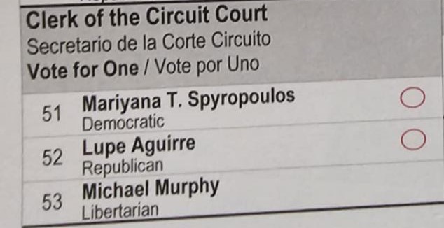 2ndCityLiberty's tweet image. In Cook County, mail-in ballots are missing the fill-in bubble for Libertarian candidates.  This is a blatant example of why mail-in voting is problematic and perhaps a case of election interference. @cookcountyclerk  @ChiTribCloutSt @Suntimes @BlockClubCHI @ChicagoContrar1