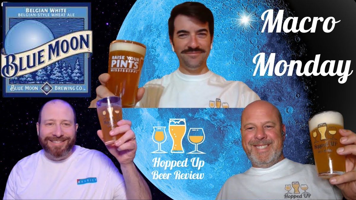 🌝 #MacroMonday shines bright with Belgian White by Blue Moon Brewing Company. At a smooth 5.4% ABV, does this brew light up our taste buds? Tune in to our latest review! buff.ly/3NgS1wH  #HoppedUpBeerReview #BlueMoonBelgianWhite