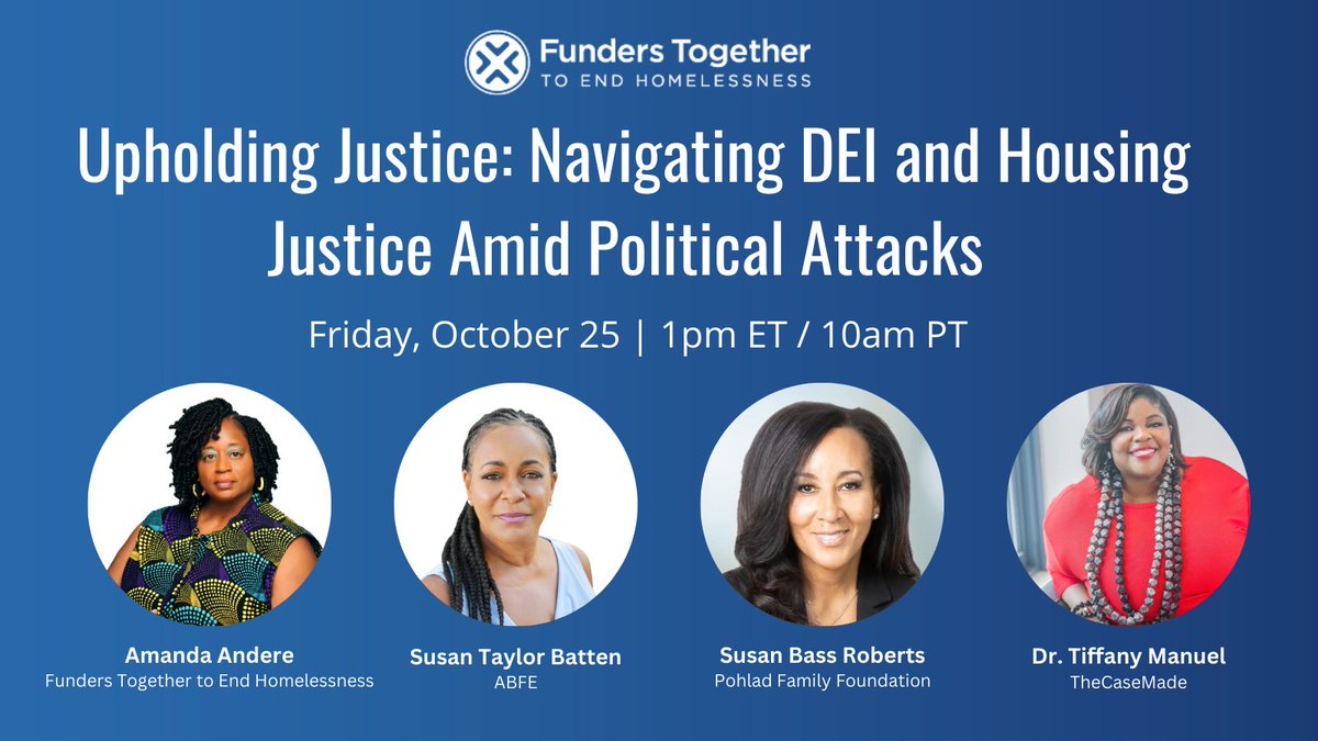On Friday, October 25 at 1pm ET, join Funders Together and <a href="/ABFE/">ABFE</a> as we explore how funders can respond to challenges to and attacks on racial justice by advancing equitable outcomes and ensuring that marginalized communities remain at the forefront of housing justice advocacy