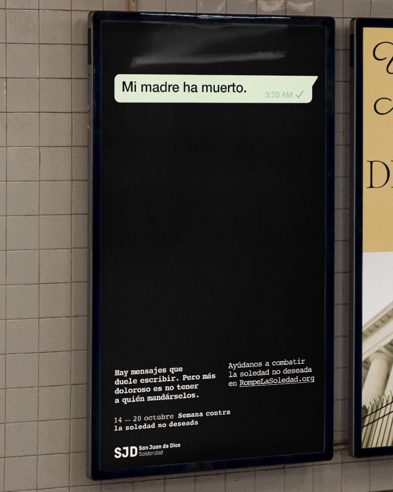 PutosModernos_'s tweet photo. Hay mensajes que duele escribir. Pero más doloroso es no tener a quién mandárselo. Combate la soledad no deseada en: https://t.co/raaUZuRiav

Solidaritat Sant Joan de Déu x PutosModernos®
#TrencaLaSoledat #RompeLaSoledad https://t.co/K7wNa5b550