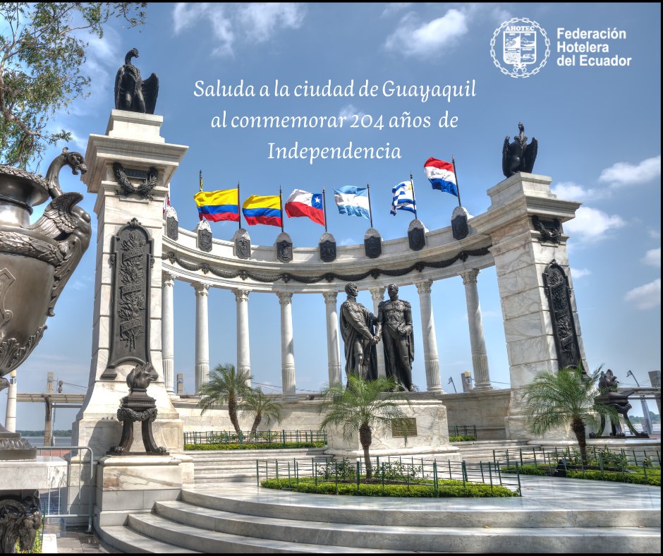 AHOTEC Informa | Independencia de Guayaquil
09.oct.2024

👉 AHOTEC saluda a la pujante ciudad de Guayaquil al conmemorar 204 años de Independencia. 
¡Viva Guayaquil ! 📣 🎊