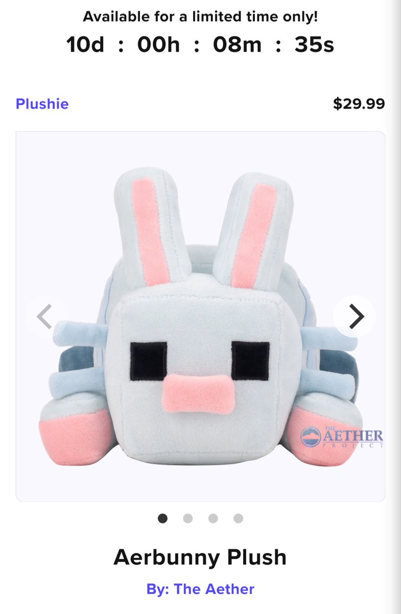 DevAether's tweet photo. There's just 10 days left to grab the limited edition Aerbunny Plushie from Makeship!

Make sure to get yours before time runs out, as it won't be available to buy once the campaign is over! https://t.co/SeDIrJ21wa