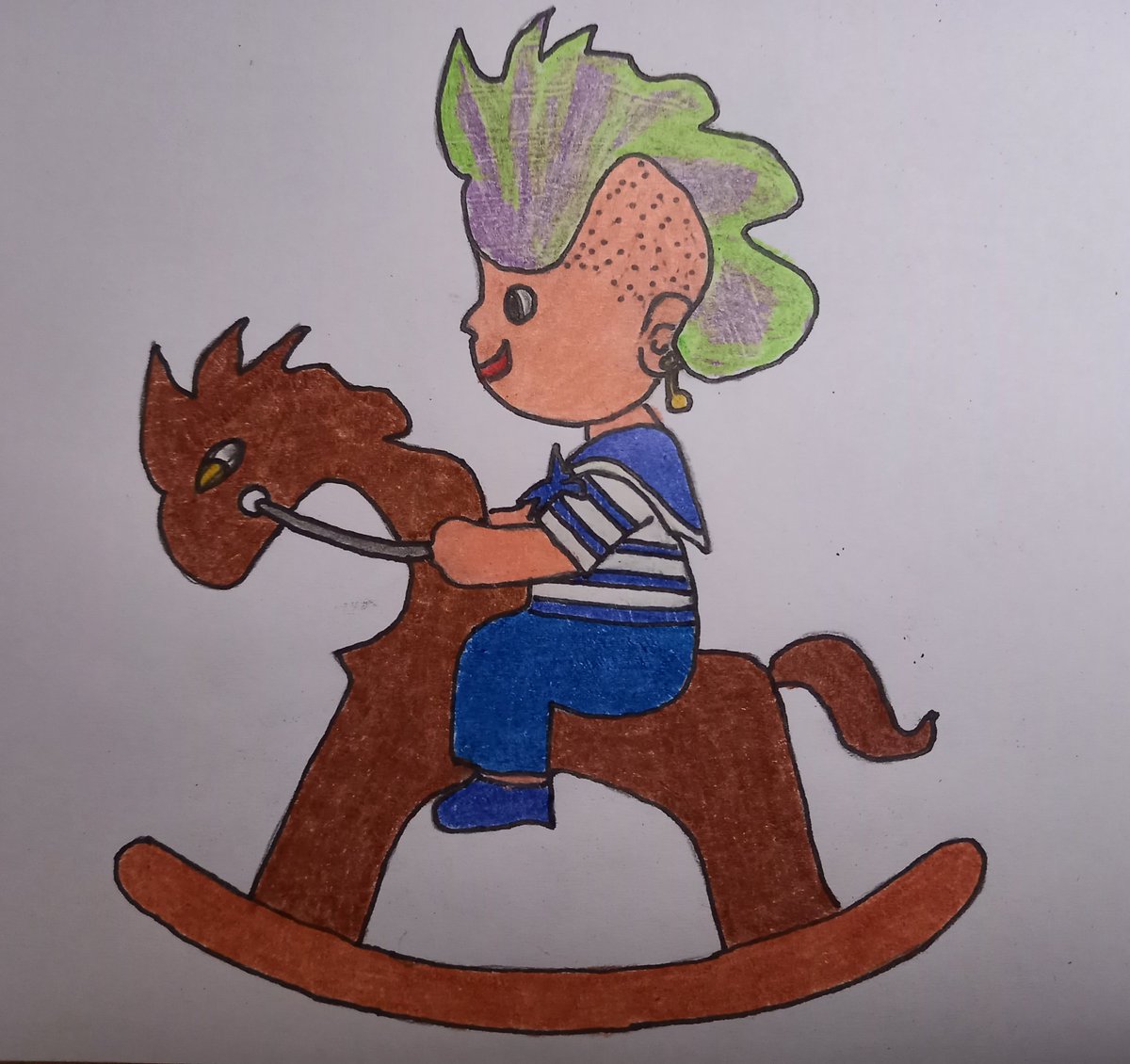 kazmitch2's tweet image. Today&apos;s #ShapeChallenge at @StudioTeaBreak. Punks not death.😂