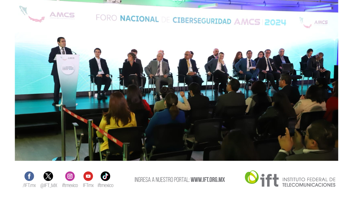 El Comisionado del <a href="/IFT_MX/">IFT</a>, <a href="/juarezmojica/">Javier Juárez Mojica - 墨会兴。</a>, participa en la inauguración del 1er Foro Nacional de #Ciberseguridad AMCS 2024: “Ciberseguridad con visión de país”, organizado por la <a href="/AMCS_ORG/">Alianza México CiberSeguro</a>.