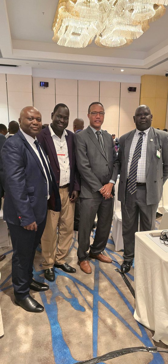 It was nice meeting Amb.Awad Al Merighani of Sudan and Amb.James Kur of South Sudan in Addis Ababa during the second regional review of the implementation of the Global Compact for safe,orderly, and regular Migration in Africa.This started on 8th &amp; ends on 10.10.#SSOT  #CSO #giz
