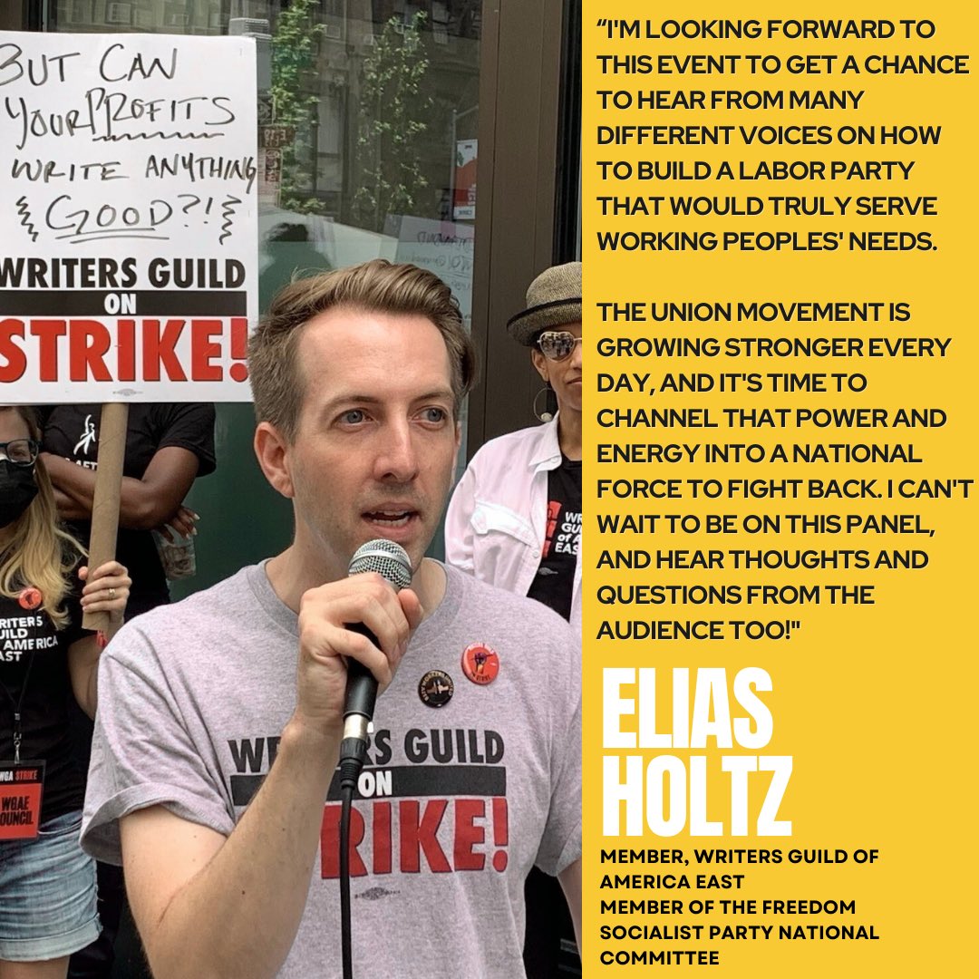 FSP_US's tweet photo. Hear more from our panelists about the need to build a voice for the working class and oppressed at the 10/12 Labor Forum: Build A Labor Party. Register to join the discussion via livestream or in person in Harlem, New York:  https://t.co/GX3nQ4MGBY
#laborpartynow https://t.co/B0igB50i7B