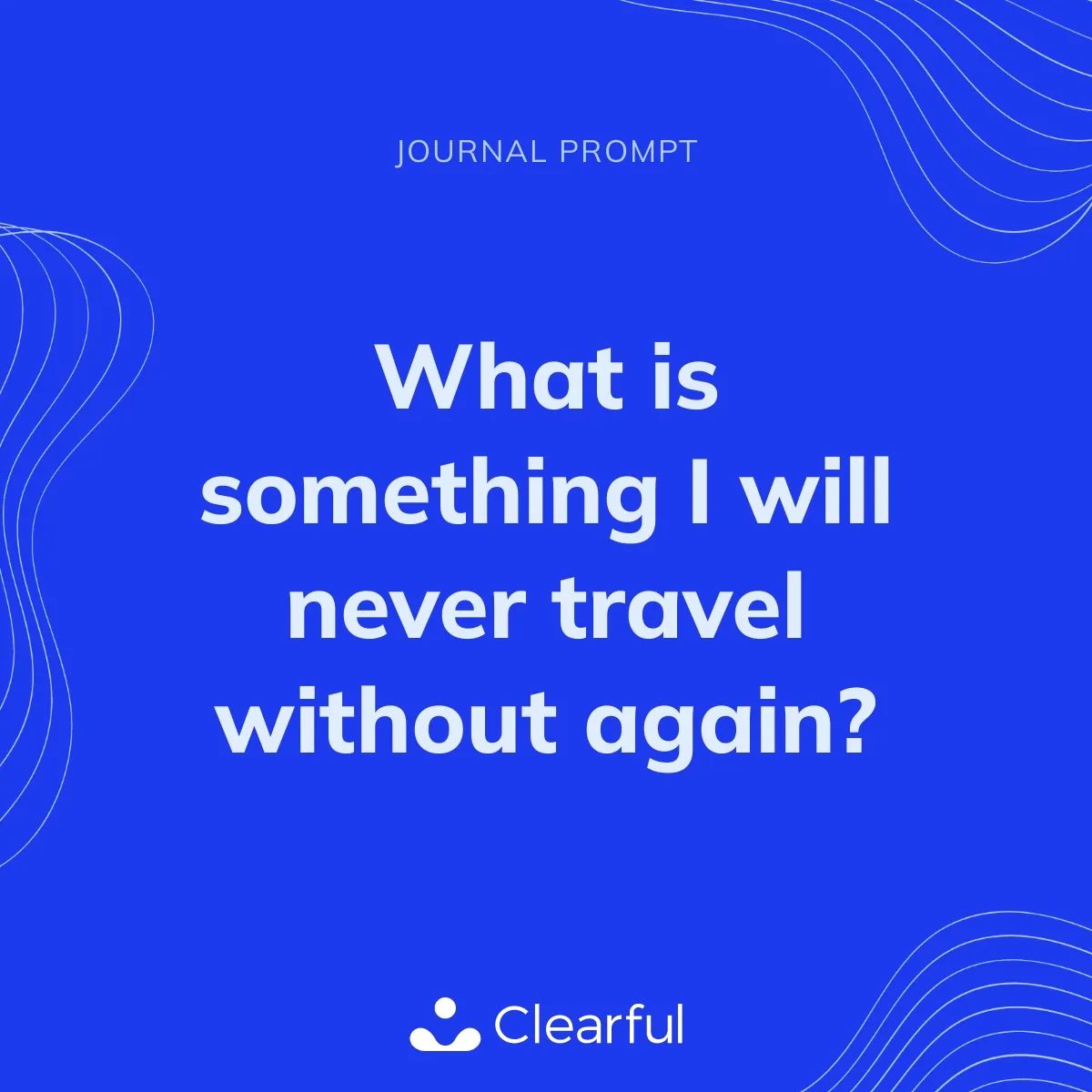 ✨Journal Prompt: What is something I will never travel without again?

Share your answers below.

#journaling #journalprompt #mindfulness buff.ly/3DsmnYN