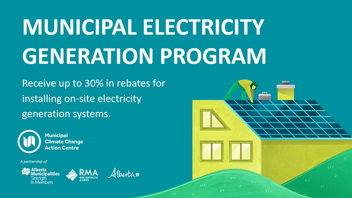 Exciting news for municipalities! The Municipal Electricity Generation Program is now live, offering 30% rebates on roof/ground-mounted solar and combined heat &amp; power installations. Power up your community with clean, on-site electricity generation!  

mccac.ca/programs/munic…