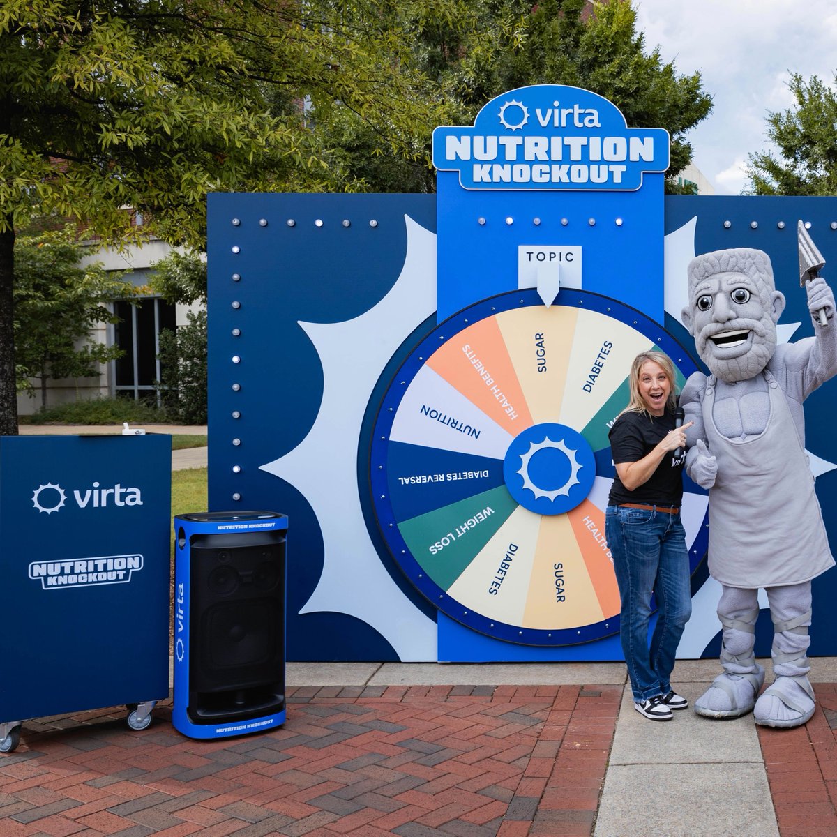 virtahealth's tweet image. Virta takes Alabama at Taste of UAB! 💙 Last week was a blast with our Nutrition Knockout wheel, sharing tips on sugar and weight loss. If you're in Birmingham, stop by Pepper Place market this Saturday to spin the wheel! 

#Virta #VirtaHealth #VirtaBhamBash