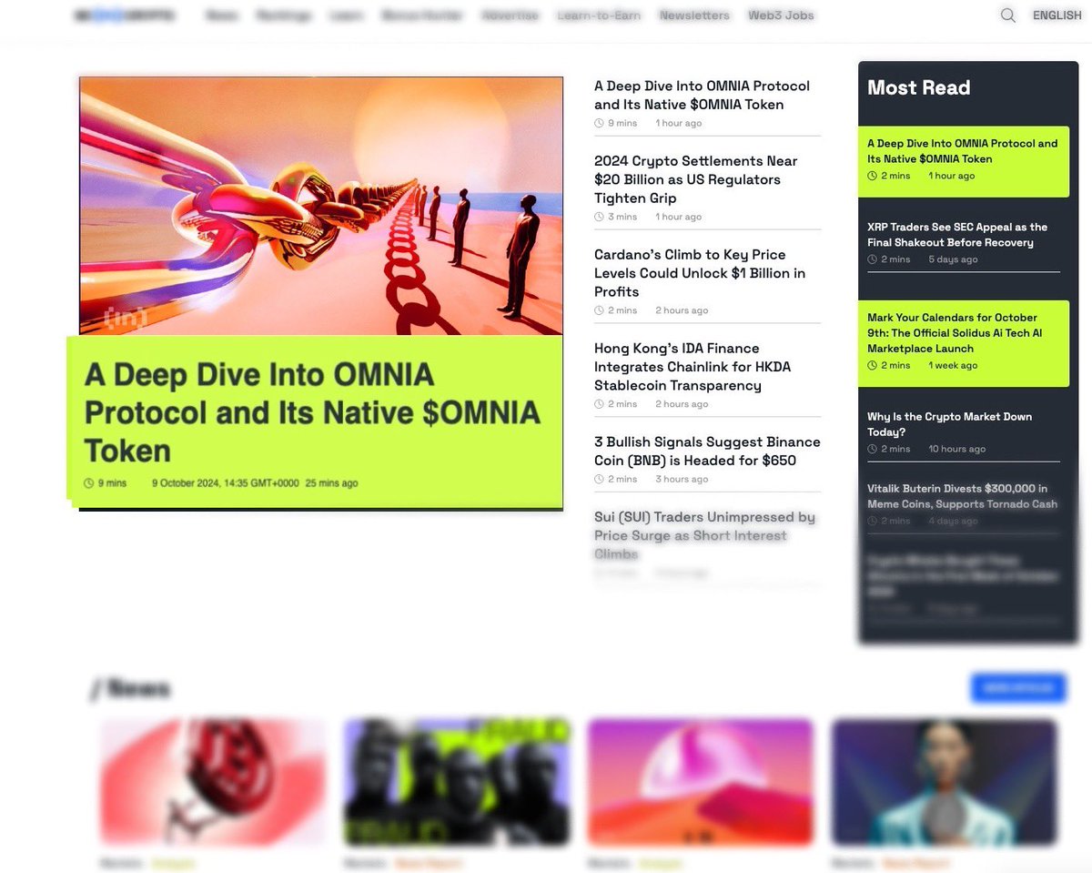 OMNIA Protocol - AI Infrastructure (@omnia_protocol) on Twitter photo OMNIA makes it to the front page 🗞️
A deep dive into OMNIA and the $OMNIA token by <a href="/beincrypto/">BeInCrypto</a> is making the news:
🔗beincrypto.com/learn/what-is-… OMNIA makes it to the front page 🗞️
A deep dive into OMNIA and the $OMNIA token by <a href="/beincrypto/">BeInCrypto</a> is making the news:
🔗beincrypto.com/learn/what-is-…