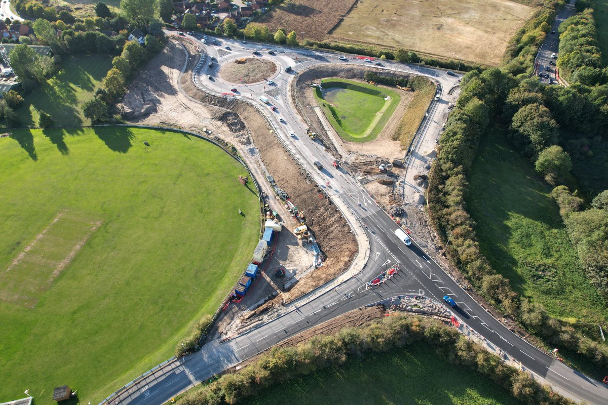 A couple of drone shots from the ongoing Brough A63 Junction Improvement project. Many thanks as ever to <a href="/SkyCam/">Skycam</a> Hull and East Yorkshire for the top photography 👏