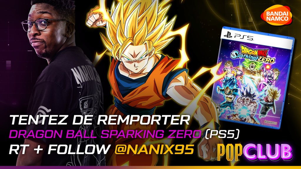 🚨CONCOURS 🚨

C’est peut-être l’un des jeux de l’année et tu veux y jouer ? Ça tombe bien ! Je te fais gagner une version PS5 de #DragonBallSparkingZERO 

Pour tenter ta chance
👉RT + like ce post
👉Follow <a href="/Nanix95/">Regardez Invincible et X-Men 97🦸🏻‍♂️</a>