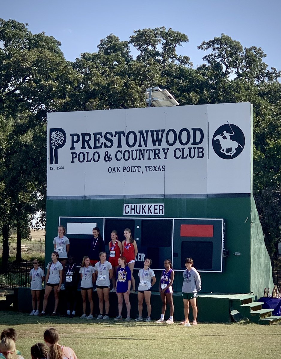 Berkner Cross Country Girls securing a couple of District Medals! Congrats RAMs!