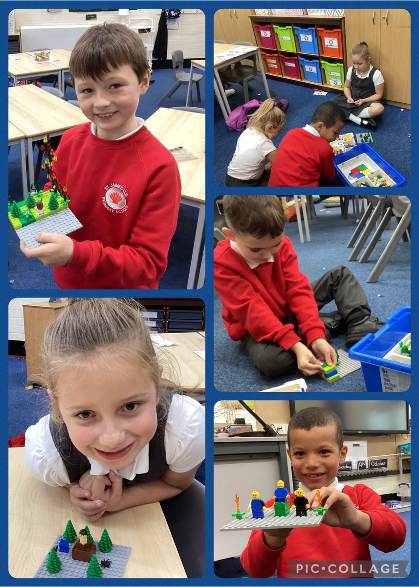 MrsDRobinson74's tweet photo. Great work in FAB Club this afternoon with Miss Barratt.  The children have enjoyed making models of the Moses story using Lego @StJamesCEsth https://t.co/K1q5fIvWIX