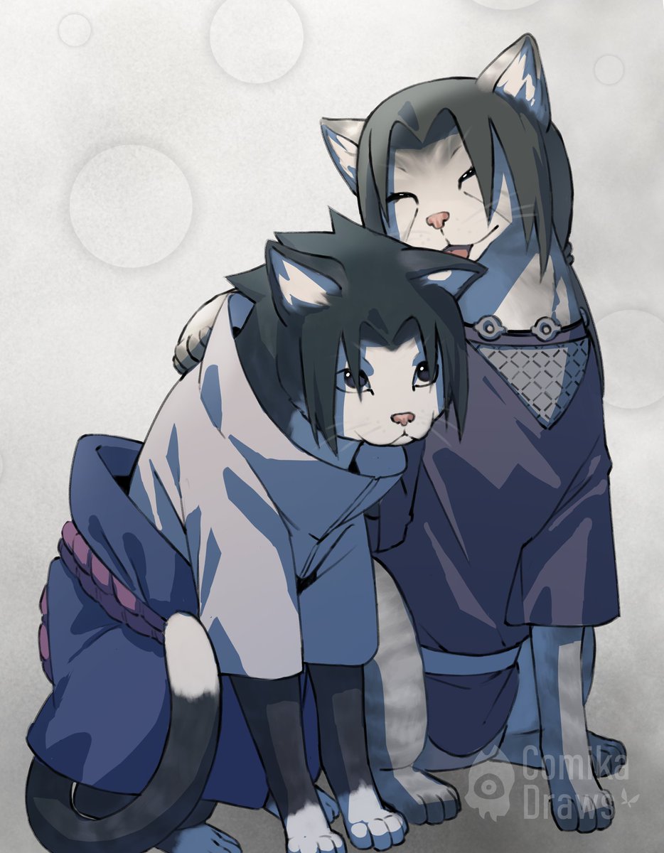 Uchiha Cats :3
Thought Itachi and Sasuke might look cute together like this and everybody on the Discord server agreed xD
#NARUTO #digitalart