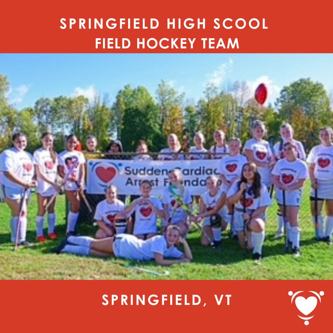 SCAFoundation's tweet image. Thanks to Suzy Coutermarsh and the Springfield High School Field Hockey Team (VT) for raising awareness about Sudden Cardiac Arrest and supporting our mission. 
Learn more ➡️sca-aware.org 
 #HeartHealth #SpringfieldVT