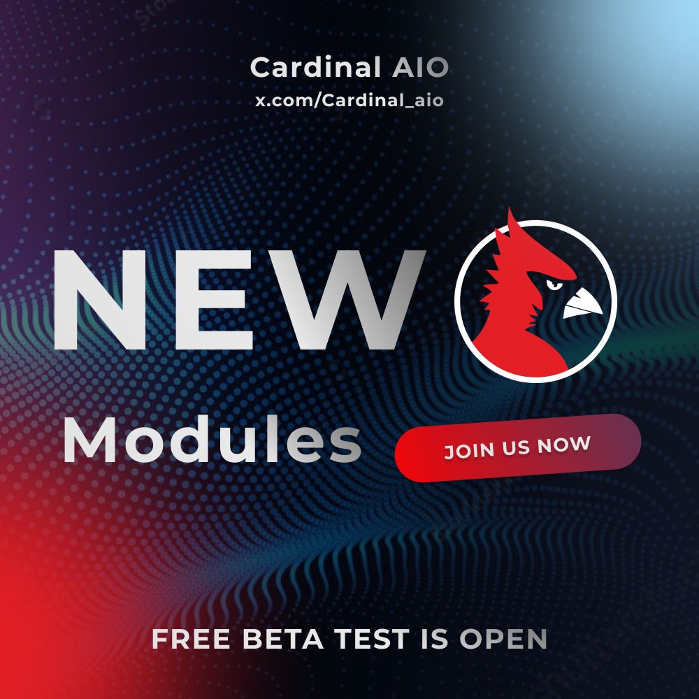 Cardinal__AIO's tweet image. ⏳ Only 4 days left to apply for the closed beta of Cardinal AIO! 🚀 Don’t miss your chance to experience the fastest modules for Solana and shitcoins. Get ready to level up your trading game! Join us and be part of the action! 💎