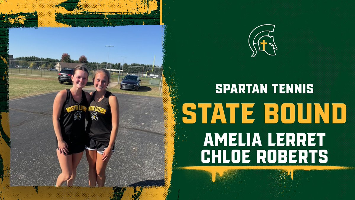 ML Spartan Athletics (@ml_spartans) on Twitter photo Amelia Lerret & Chloe Roberts took care of business this morning and will compete as doubles partners in Madison at the state tournament for the 2nd straight season! We're so proud they will represent <a href="/MartinLutherHS/">Martin Luther HS</a> at the big dance!! Amelia Lerret & Chloe Roberts took care of business this morning and will compete as doubles partners in Madison at the state tournament for the 2nd straight season! We're so proud they will represent <a href="/MartinLutherHS/">Martin Luther HS</a> at the big dance!!